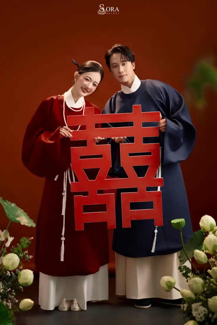 Ảnh cưới sau hậu kỳ: da & màu studio